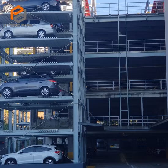 Máx. 35 pisos 70 espacios para automóviles Hydrauluc/Motorizado Sistema de estacionamiento totalmente automático Sistema de estacionamiento en torre automatizado